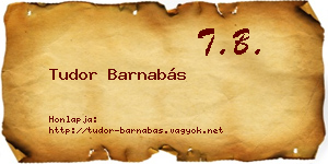 Tudor Barnabás névjegykártya